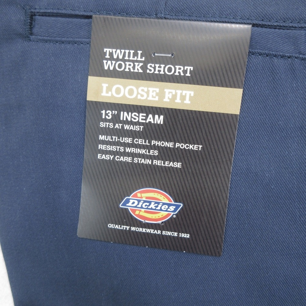 Dickies Mens Twill Work Shorts Size 30 Navy Loose Fit 13 Inseam - Picture 3 of 9